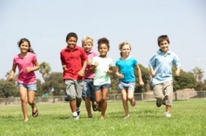 kids running